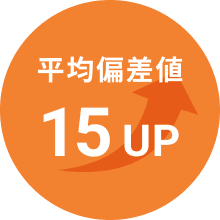 平均偏差値15UP